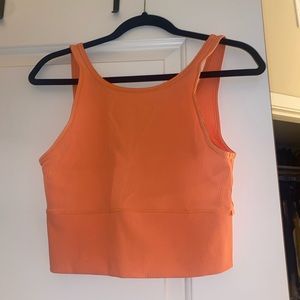 Lululemon power pivot ribbed size 8- orange